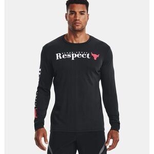 Under Armour Black and Red Long Sleeve Tee